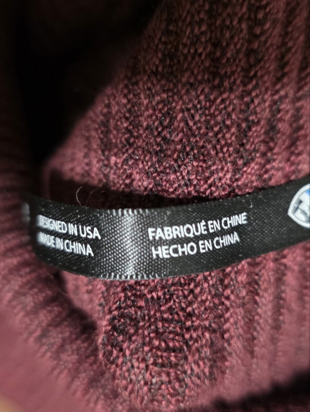 KÜHL Women's Burgundy Ribbed Turtleneck Sweater XL Oversized Cozy Knit Pullover - Picture 9 of 9